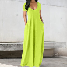 Load image into Gallery viewer, Solid Slant Pocket Dress