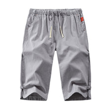 Load image into Gallery viewer, Summer Men's Solid Color Casual Linen Shorts