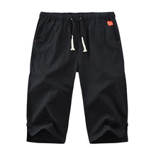 Load image into Gallery viewer, Summer Men's Solid Color Casual Linen Shorts