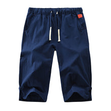 Load image into Gallery viewer, Summer Men's Solid Color Casual Linen Shorts
