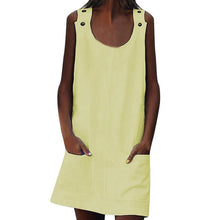 Load image into Gallery viewer, Strap Cotton and Linen Dress