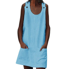 Load image into Gallery viewer, Strap Cotton and Linen Dress