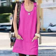 Load image into Gallery viewer, Strap Cotton and Linen Dress