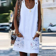 Load image into Gallery viewer, Strap Cotton and Linen Dress