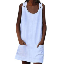 Load image into Gallery viewer, Strap Cotton and Linen Dress