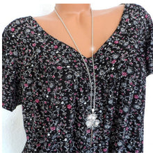 Load image into Gallery viewer, Summer V-neck Loose Short Sleeve Casual Women's T-shirt