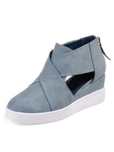 Load image into Gallery viewer, Women Spring Cut Out Ankle Boots Wedge Sneakers Plus Size Shoes