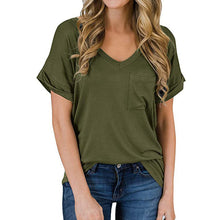 Load image into Gallery viewer, V-neck Loose Short Sleeves
