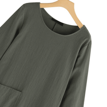 Load image into Gallery viewer, Vintage Cotton Linen Long Sleeve Dress