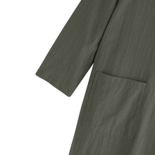 Load image into Gallery viewer, Vintage Cotton Linen Long Sleeve Dress