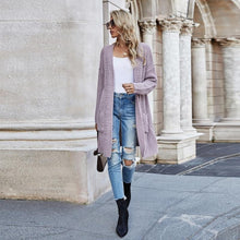 Load image into Gallery viewer, Women's Oversized Pocket Cardigan Outwear
