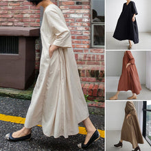 Load image into Gallery viewer, Women's Cotton Casual Soft Dress