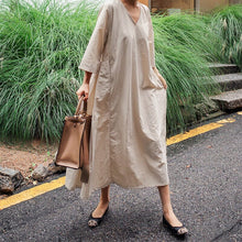 Load image into Gallery viewer, Women's Cotton Casual Soft Dress