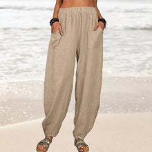 Load image into Gallery viewer, Women's Loose Cotton And Linen Casual Pants