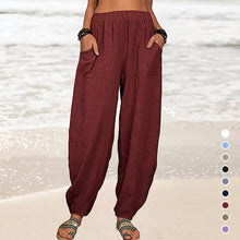Load image into Gallery viewer, Women's Loose Cotton And Linen Casual Pants