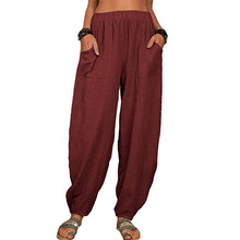 Load image into Gallery viewer, Women's Loose Cotton And Linen Casual Pants