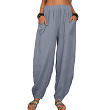 Load image into Gallery viewer, Women's Loose Cotton And Linen Casual Pants
