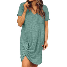 Load image into Gallery viewer, Side Knot Short Sleeve Dress