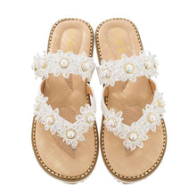 Load image into Gallery viewer, Women's Bohemian Sparkle Bling Flip Flops