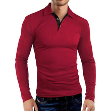 Load image into Gallery viewer, Long Sleeve Lapel Polo T-shirt