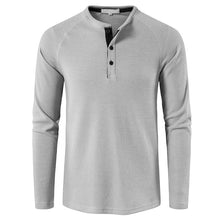 Load image into Gallery viewer, Men's Henley Casual Long Sleeve T-Shirts