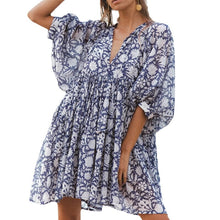 Load image into Gallery viewer, Floral String Loose Dress