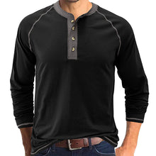 Load image into Gallery viewer, Soft Cotton Fabric Henley Collar T-Shirt