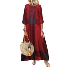 Load image into Gallery viewer, 3/4 Sleeve Plaid Dress