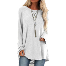 Load image into Gallery viewer, Round Neck Long Sleeve Oversized T-Shirt