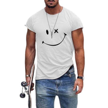 Load image into Gallery viewer, Men's Smile Round Neck Short Sleeve T-shirt