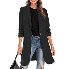 Load image into Gallery viewer, Three-quarter Sleeve Women's Mid-length Pocket Coat