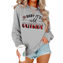 Load image into Gallery viewer, Baby It's Cold Track Sweatshirt