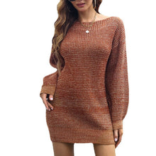 Load image into Gallery viewer, Balloon Sleeve Knit Sweater Dress