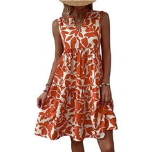 Load image into Gallery viewer, Notched Neck Tiered Dress