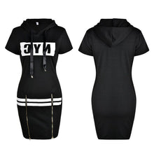 Load image into Gallery viewer, Zip Hooded Slim Fit Fashion Dress