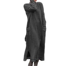 Load image into Gallery viewer, Long Crew Neck Pullover Knit Dress