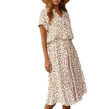 Load image into Gallery viewer, Polka Dot Short Sleeve Shirt Collar