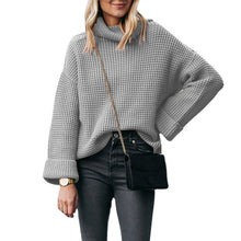 Load image into Gallery viewer, Turtleneck Loose Knitted Sweater