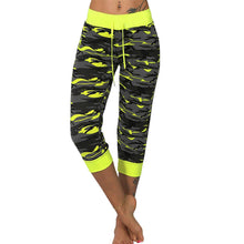 Load image into Gallery viewer, Camo Print Drawstring Capris Pants
