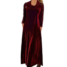 Load image into Gallery viewer, Long Sleeve Velvet Maxi Dress with Sequins