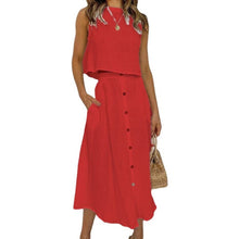 Load image into Gallery viewer, Holiday Leisure Cotton Two-pieces Suits