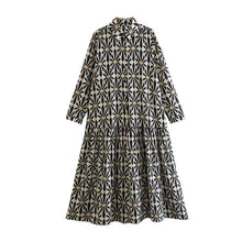 Load image into Gallery viewer, Women's Long Sleeve Shirt Dress