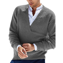 Load image into Gallery viewer, Solid Slim Long-sleeved V-neck Sweater