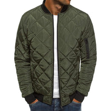Load image into Gallery viewer, Men's Bomber Quilted Diamond Padded Jacket