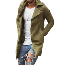 Load image into Gallery viewer, Mens Slim Fit Trench Coat