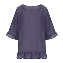 Load image into Gallery viewer, Ruffled Linen Dress