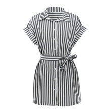 Load image into Gallery viewer, Women's Summer Striped Short Sleeve T Shirt Dress