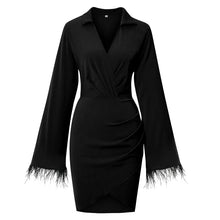 Load image into Gallery viewer, Fringed Sleeve Hip Dress