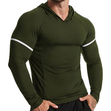 Load image into Gallery viewer, Long Sleeve Workout Hoodie Shirts for Men