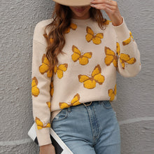 Load image into Gallery viewer, Butterfly Crew Neck Sweater